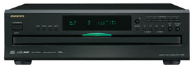 Onkyo DX-C390-B front panel with brushed aluminum finish for premium aesthetics.