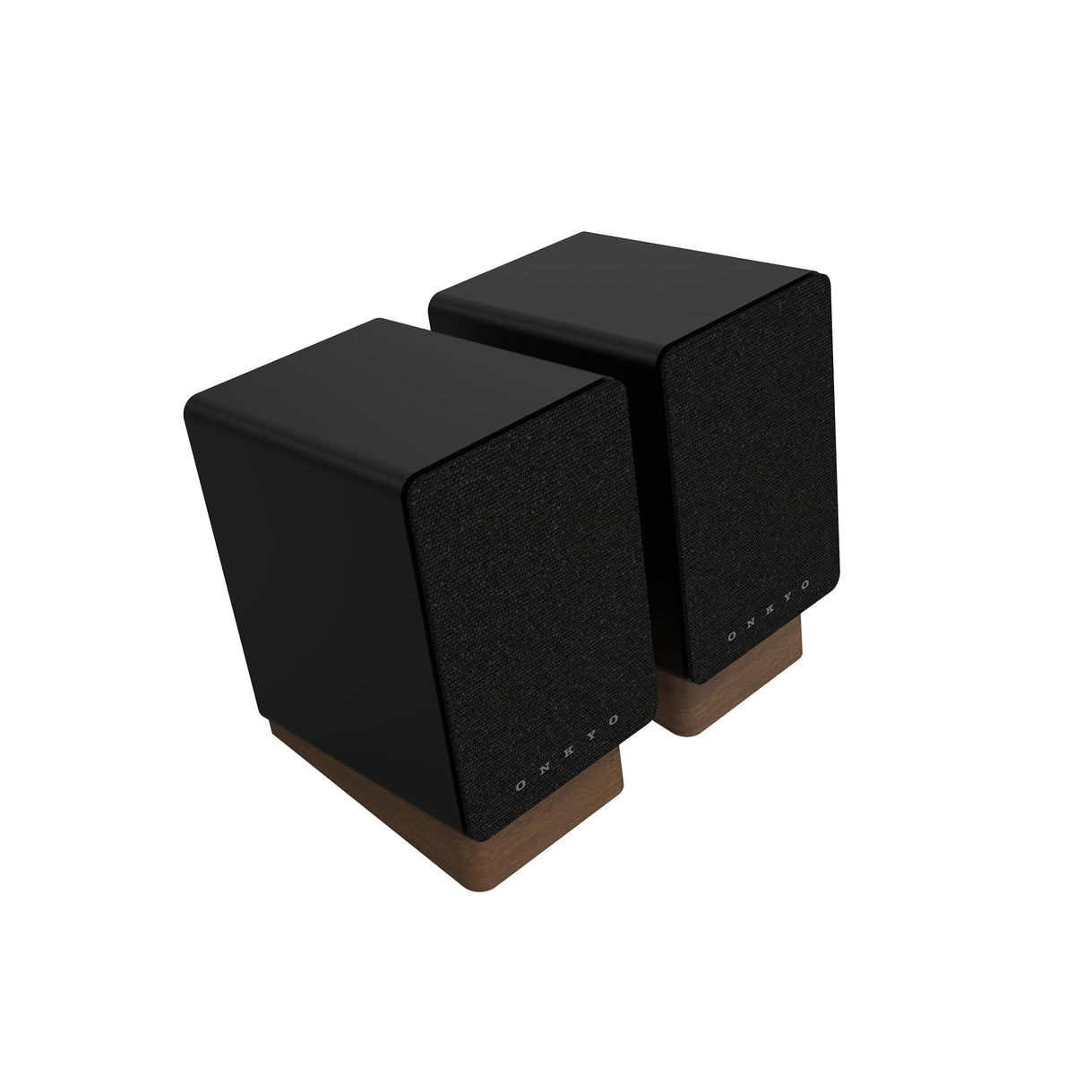 Onkyo GX-10DB powered monitors front view for desktop music and crisp dialogue clarity.