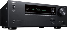 Onkyo TX-NR6100 back panel with HDMI inputs for 8K/4K connectivity.