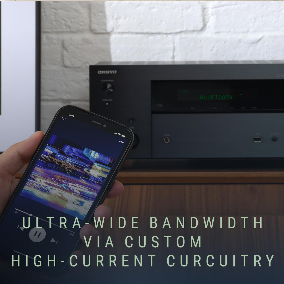 Onkyo TX-RZ30 Dirac Live interface showing room correction