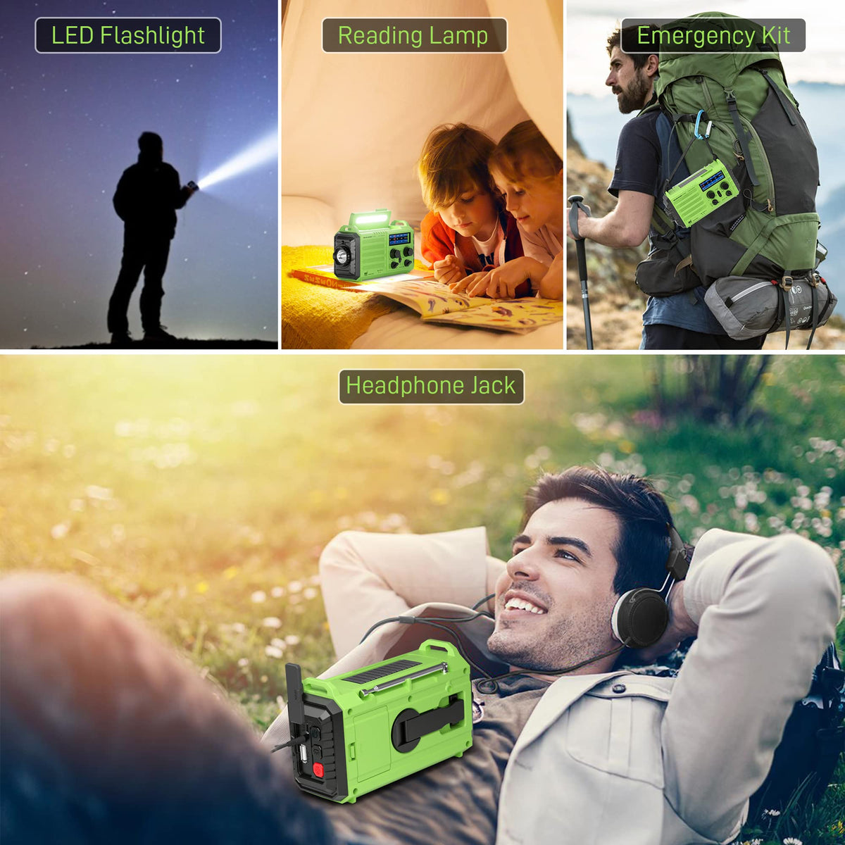 IPX6 waterproof build makes OnLyee radio suitable in rain.