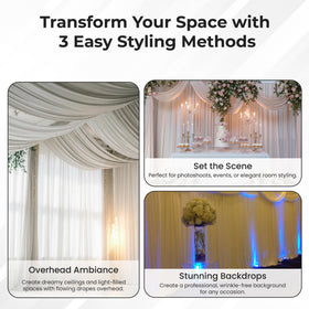 OnlineEEI backdrop frame provides 8 to 10 feet floor coverage.