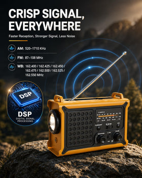 OnLyee 5W flashlight and 12-LED reading lamp lighting a dark space safely