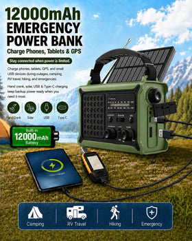 OnLyee hand crank and control buttons detail, enabling manual power generation when needed