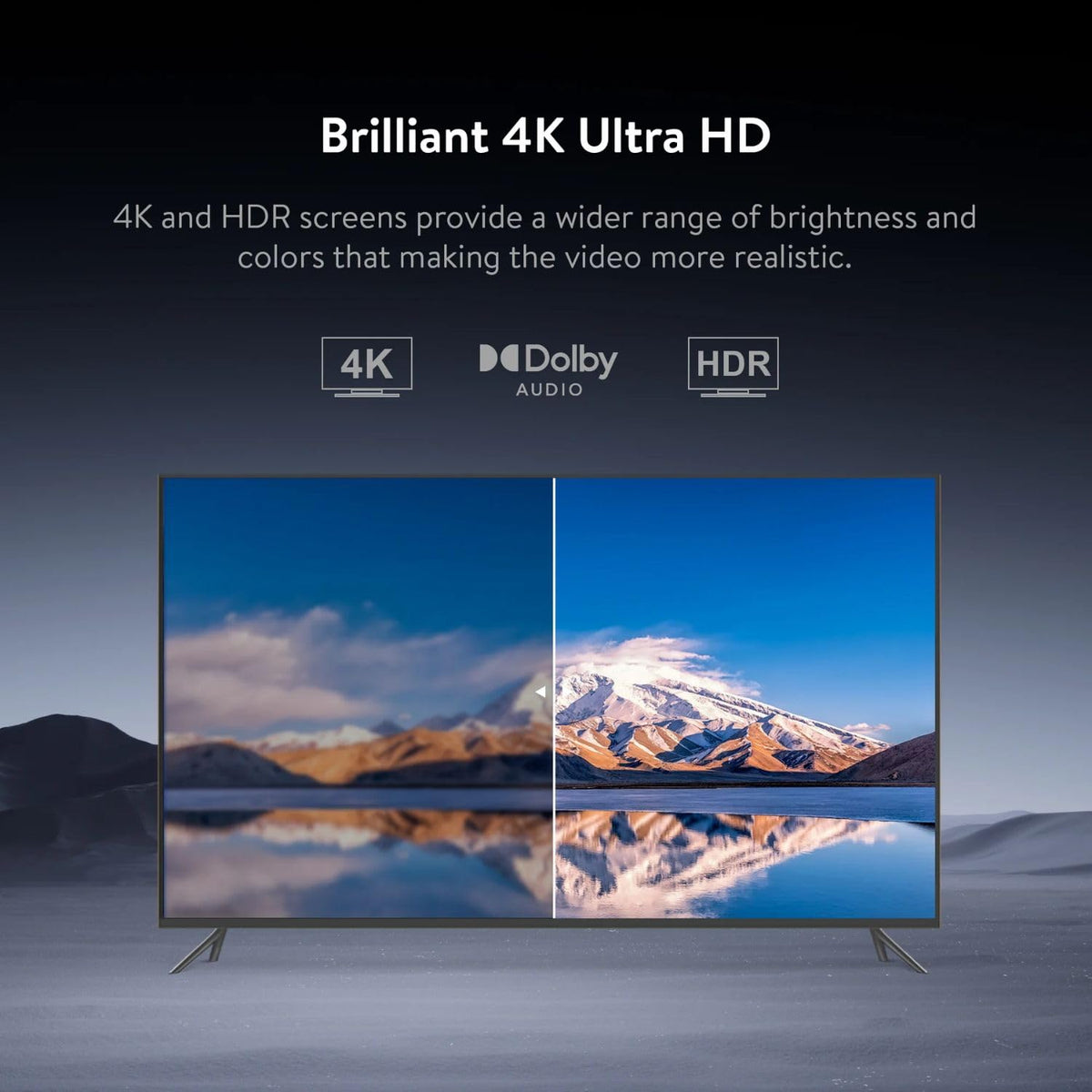 onn. streamer HDMI connection detail illustrating simple plug-and-play benefit