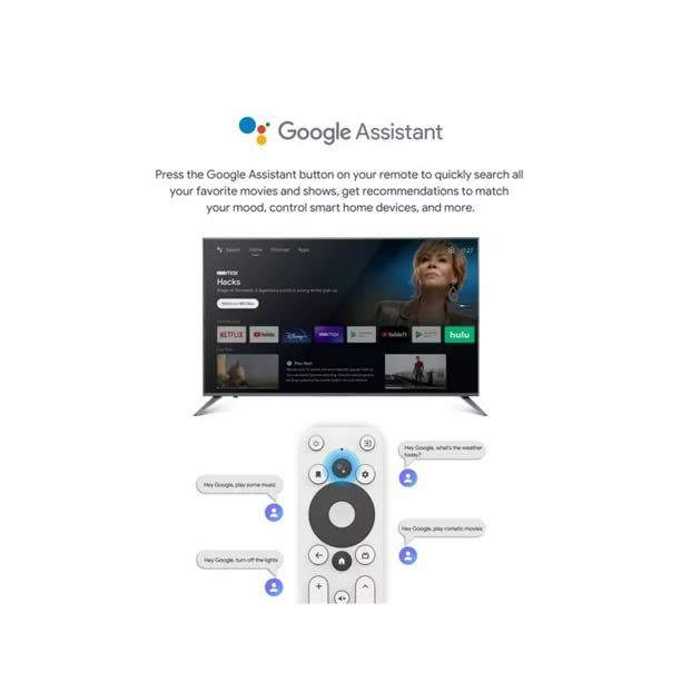 ONN Android TV home screen on TV showing app access and content discovery