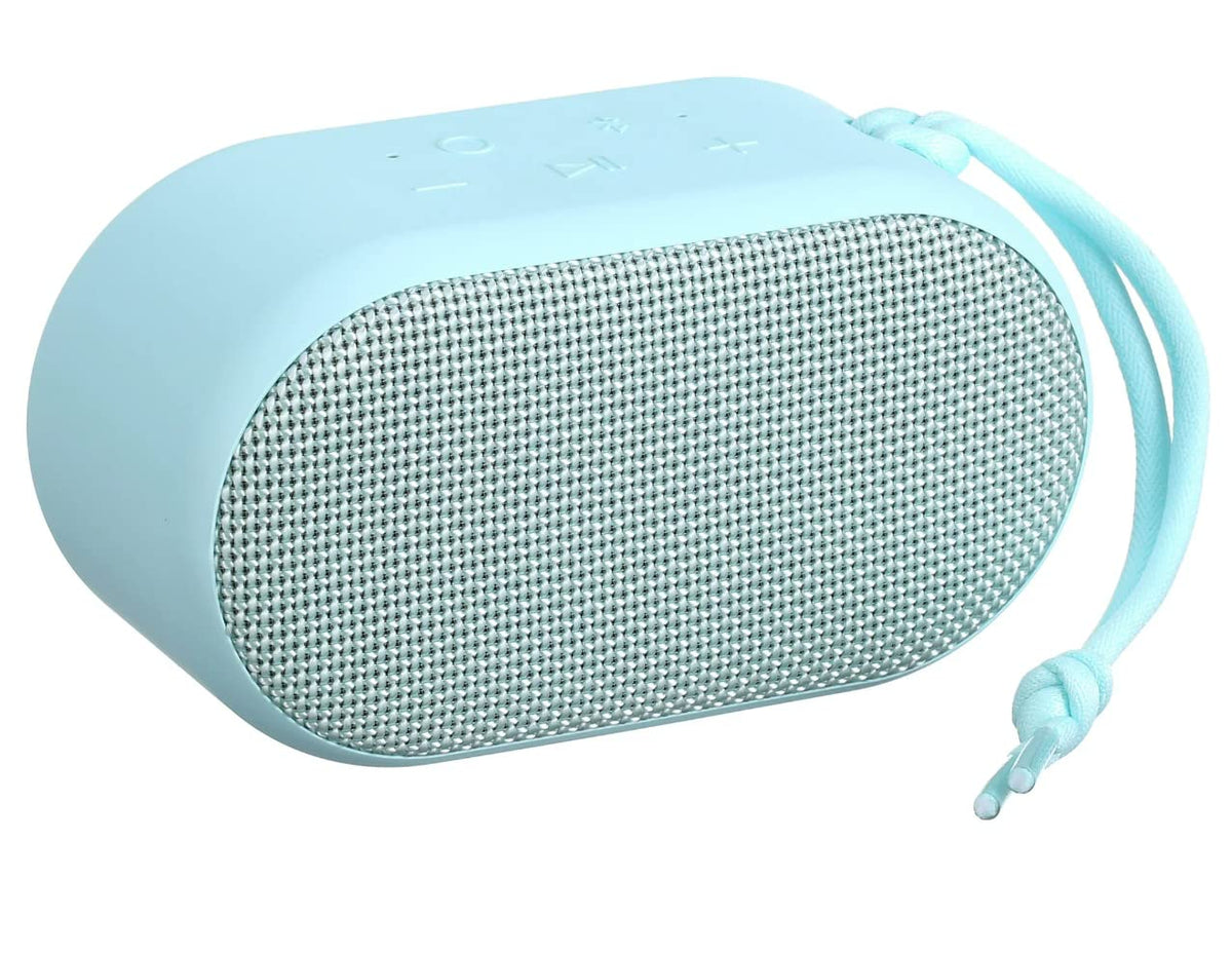 onn portable waterproof Bluetooth speaker front view, rugged for outdoor listening
