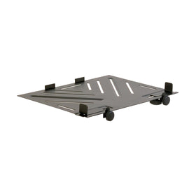 OnStage MSA5000 laptop mount shown from top view for a compact stage workstation