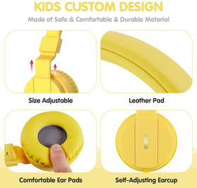 ONTA close-up of soft leather ear cushion for comfortable child wear