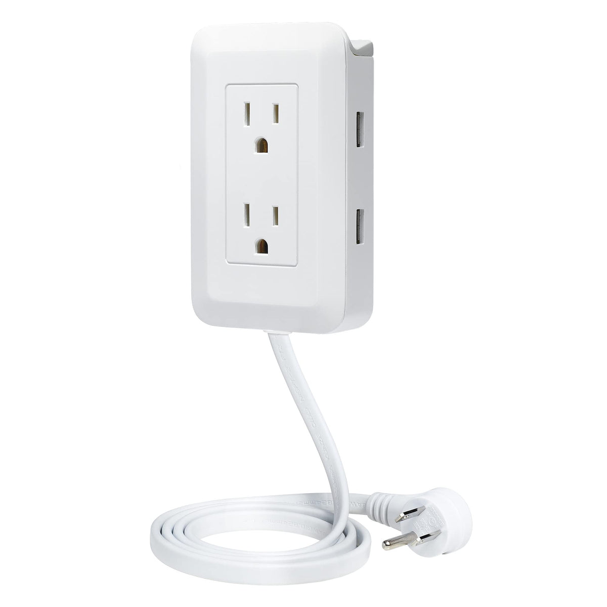 Ontel Presto Plug top shelf detail holding a phone safely while charging
