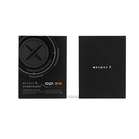ooopusX packaging and accessories layout showing included cable and tips for plug-and-play setup