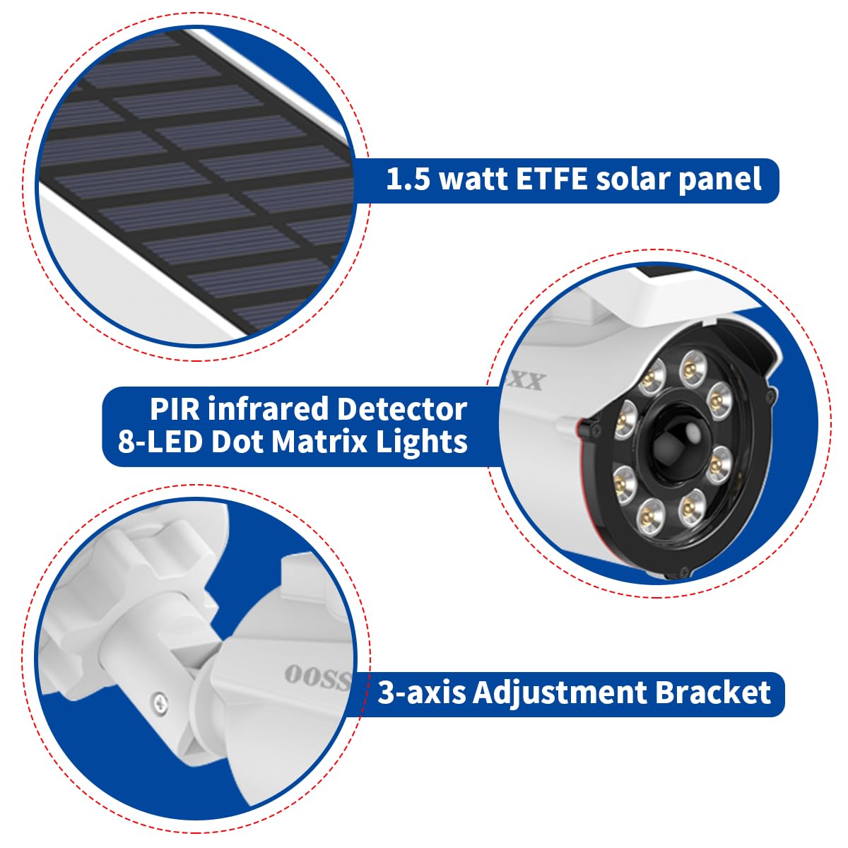 oossxx daytime installation on wall illustrating wire-free setup and convenience benefit