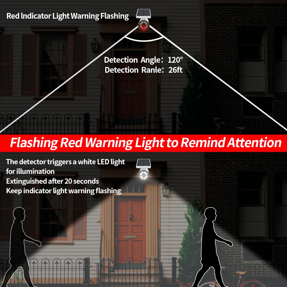 oossxx driveway lifestyle shot demonstrating illumination coverage and safety benefit