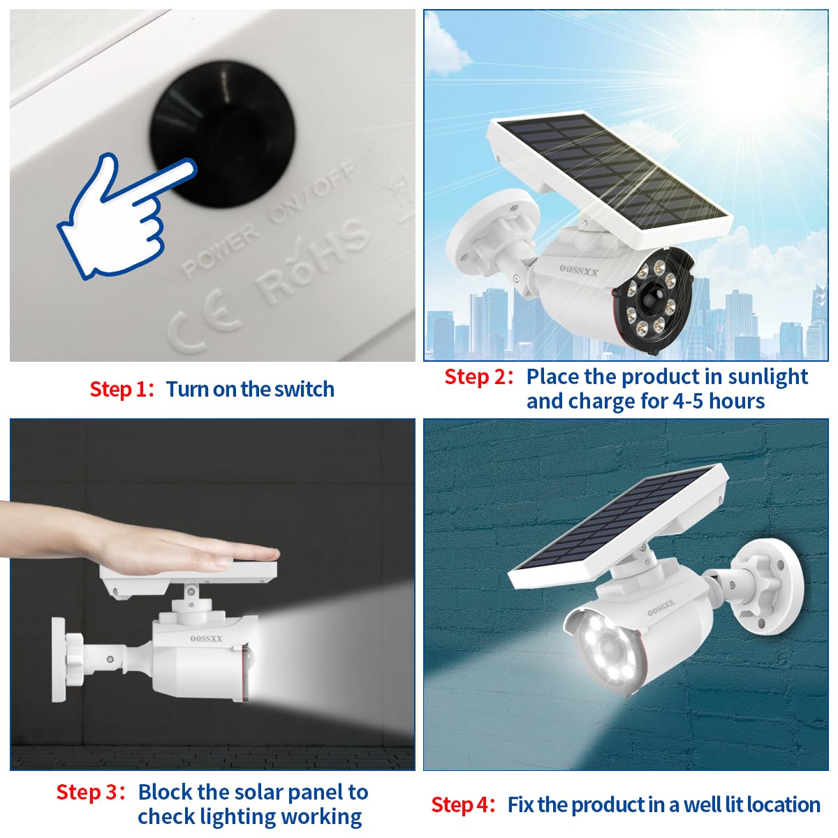 oossxx weatherproof seal detail showing IP66 protection and outdoor durability benefit