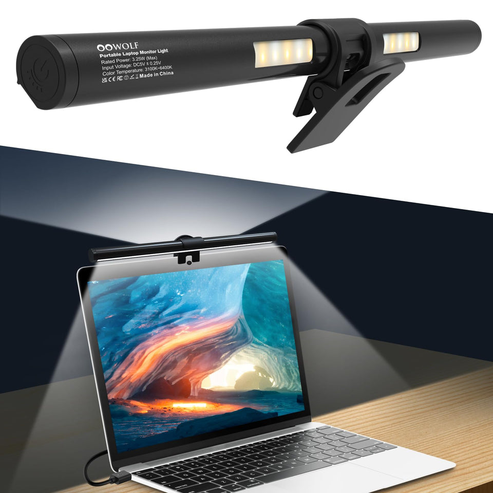 OOWOLF monitor light bar front light highlights accurate colors and reduces glare.