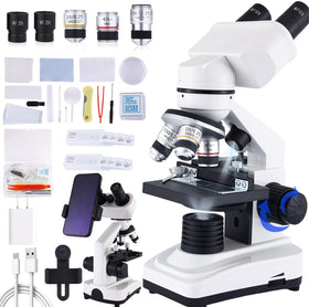 OOZSTAR binocular microscope with 360-degree rotation for group viewing and collaboration