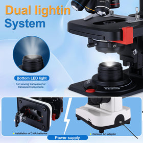 OOZSTAR LED illumination provides consistent lighting for slide observation.