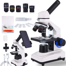 OOZSTAR microscope front view showing sturdy build ideal for classroom use