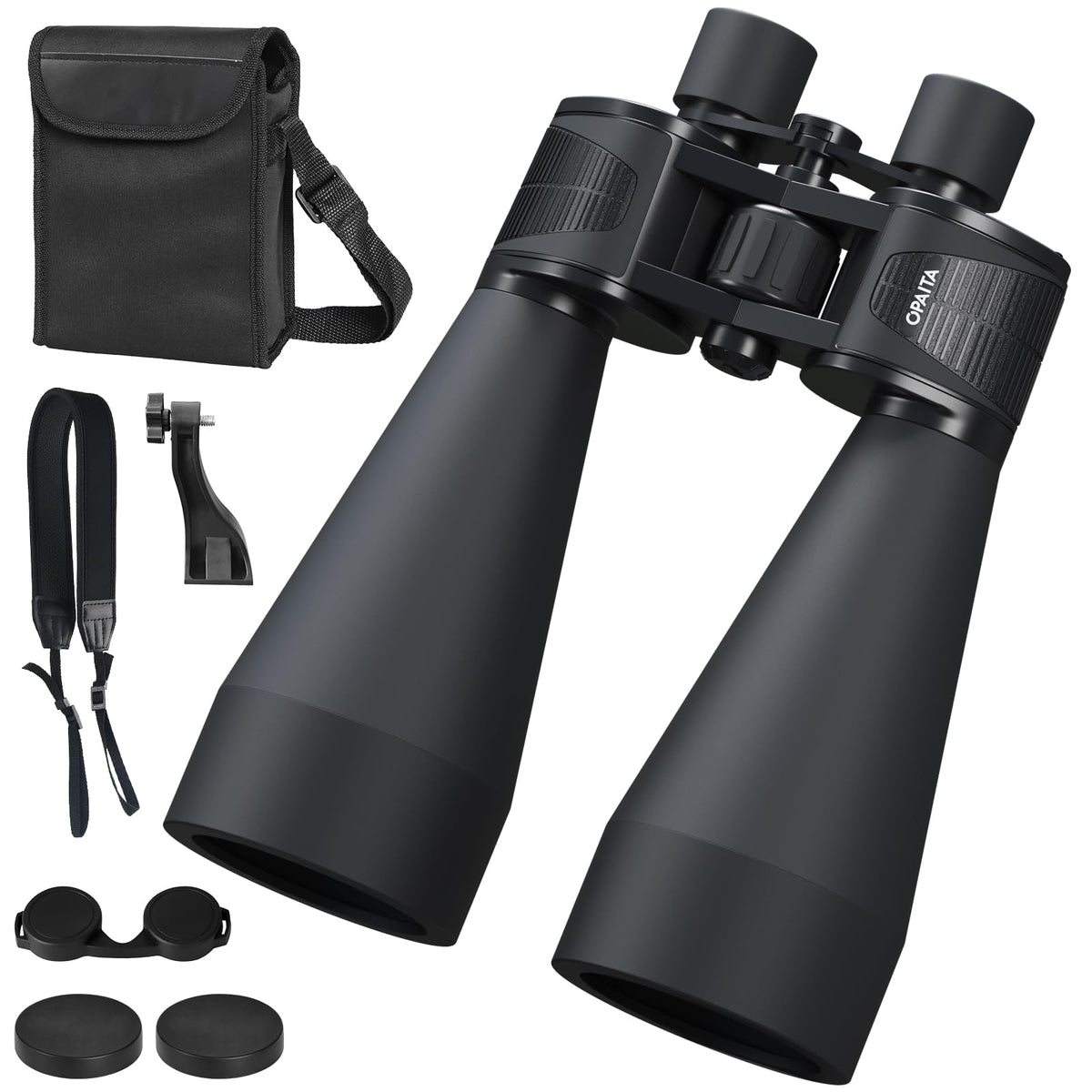 OPAITA 25x75 binoculars front view, sturdy outdoor grip for easy handling.