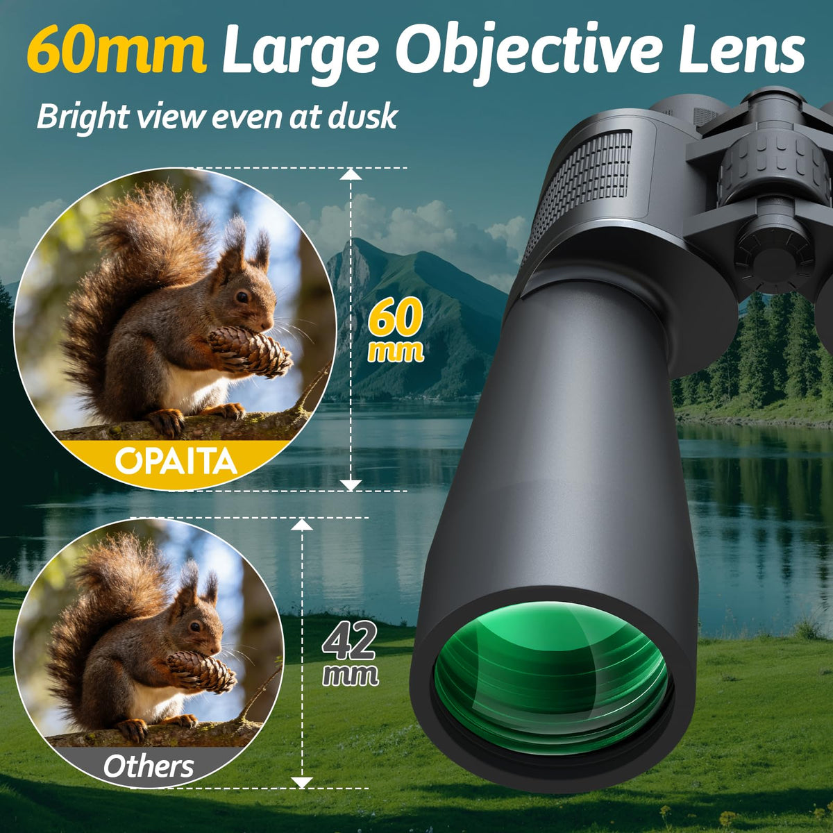 opaita central focus wheel and diopter for quick precise adjustments