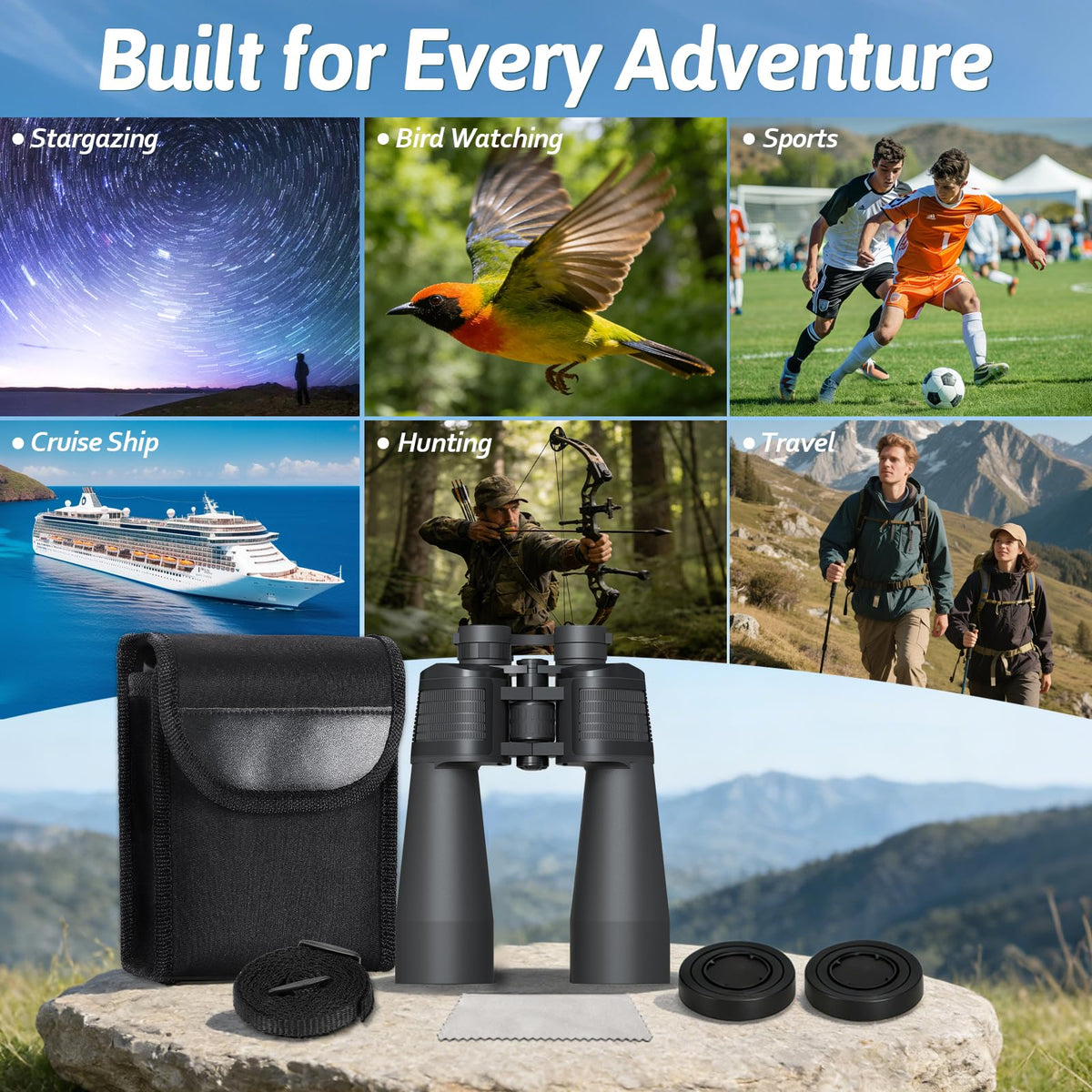 opaita binoculars in hand showing scale for easy portability