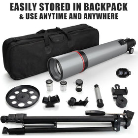 Opaita aluminum tripod provides stable, adjustable support during sessions