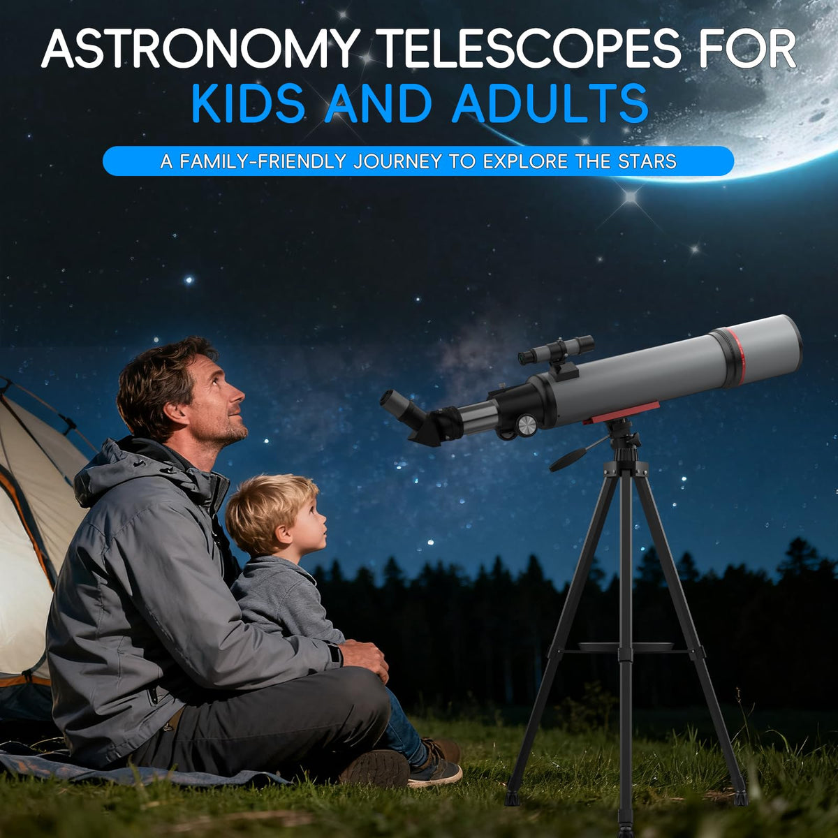 Opaita telescope easy-assembly helps beginners set up in minutes