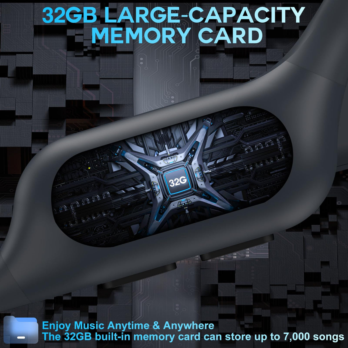 Opinta product detail showing 32GB storage indicator for thousands of songs