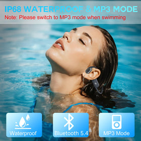 Opinta bone conduction open-ear design keeps awareness while swimming
