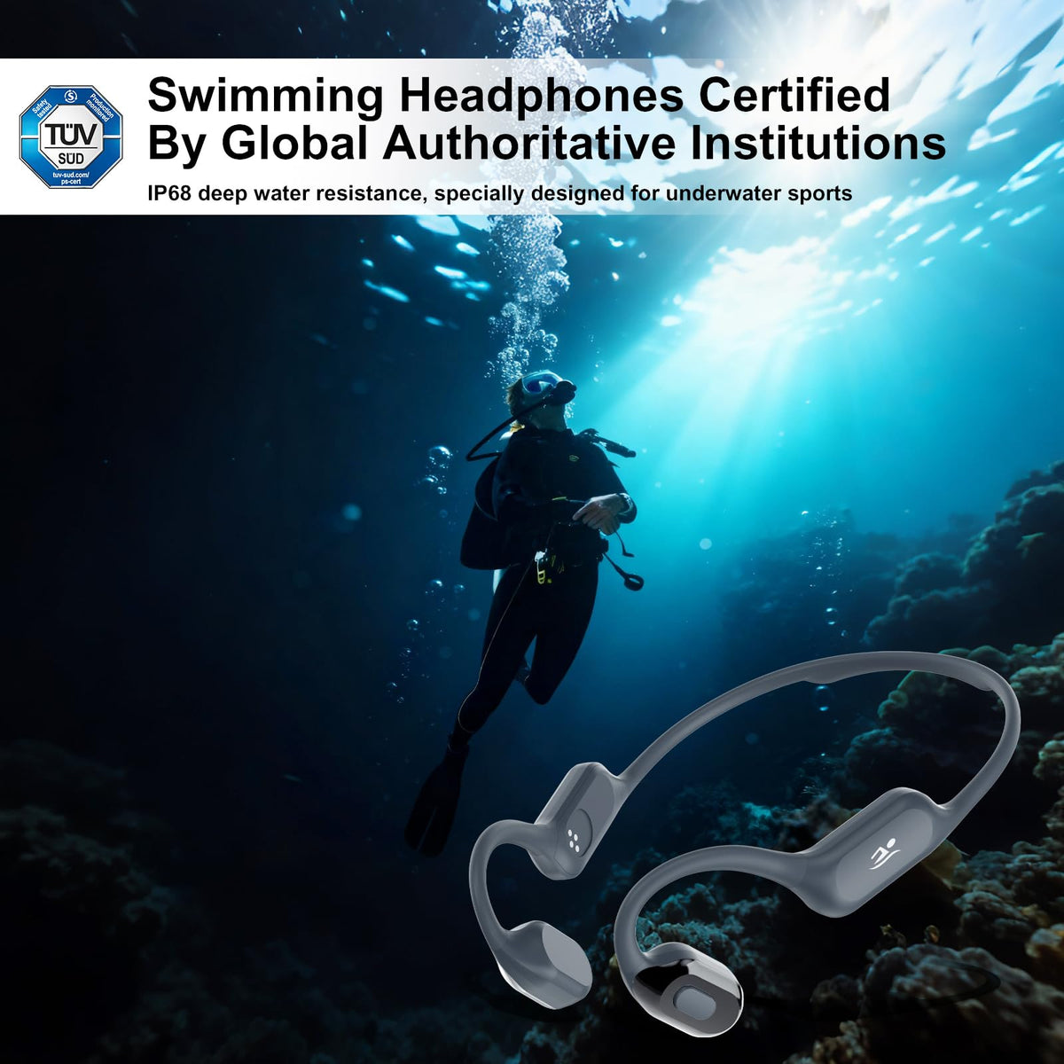 Opinta IP68 waterproof design withstands water exposure during swims