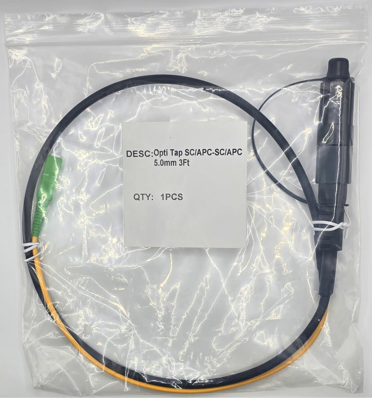 OpticBuilds.com opti tap size and label comparison showing compact test lead and connector ID