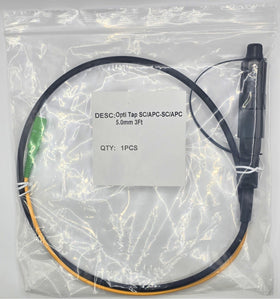 OpticBuilds.com opti tap size and label comparison showing compact test lead and connector ID