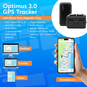 OPTIMUS next to a credit card to show compact size for discreet placement