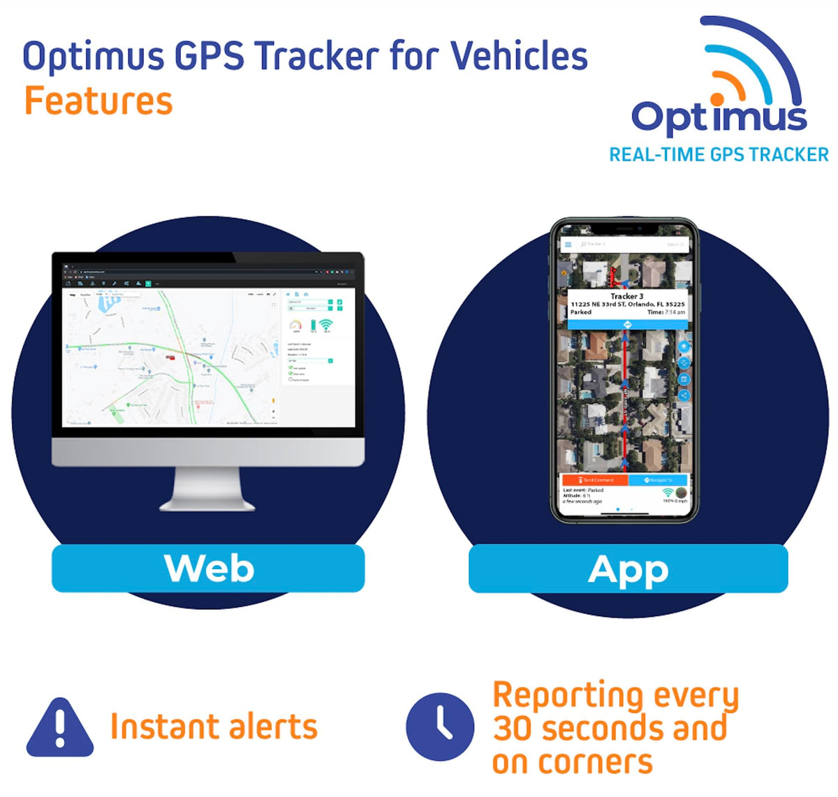 Optimus driving reports illustrating historical vehicle activity insights.