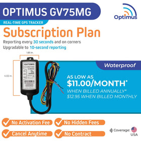 Optimus GV75MG wiring connection detail with two-wire installation for reliable power