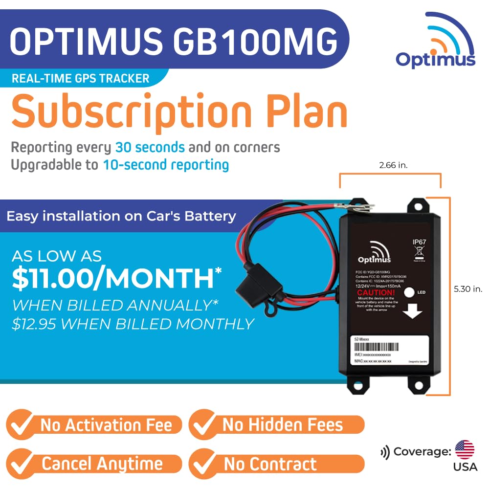 Optimus installation showing battery connection for quick hardwired setup.