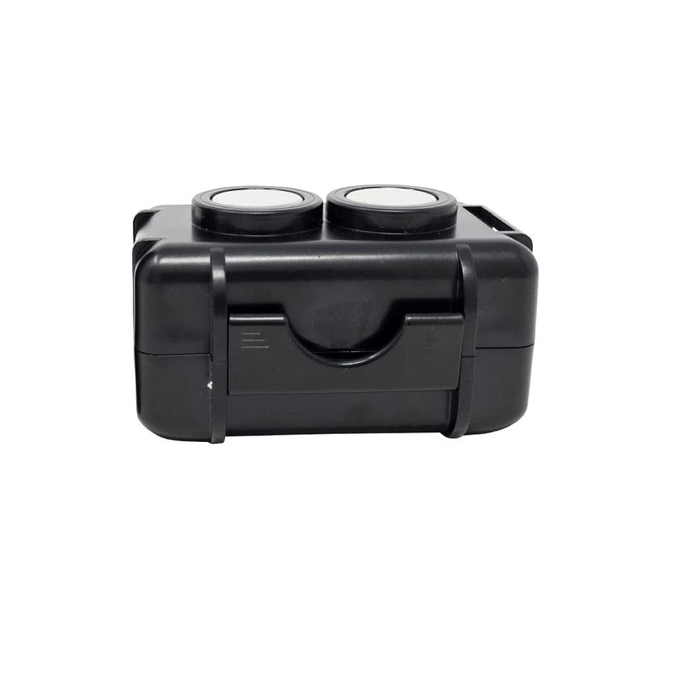 Optimus Waterproof Twin Magnetic Case 2.0 mounted on a metal surface for secure hold at speed.