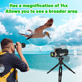 OPTIVORA monocular compact design fits in your pocket for travel.