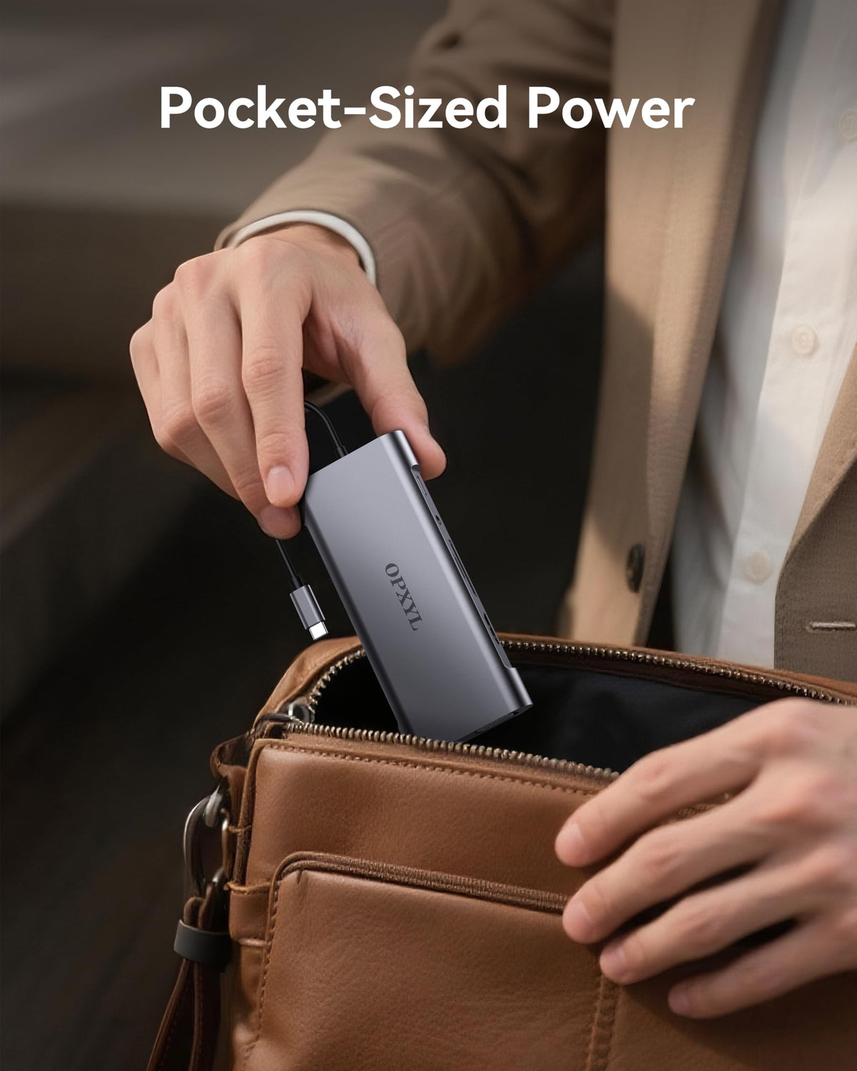OPXYL 11-in-1 hub SD/TF slots enable quick media transfers.