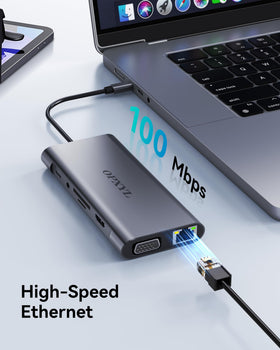 OPXYL 11-in-1 hub USB 3.0 port for fast peripheral data transfer.
