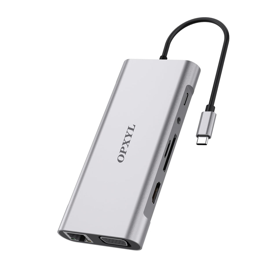 OPXYL hub front view showing ports and clean layout for versatile connectivity