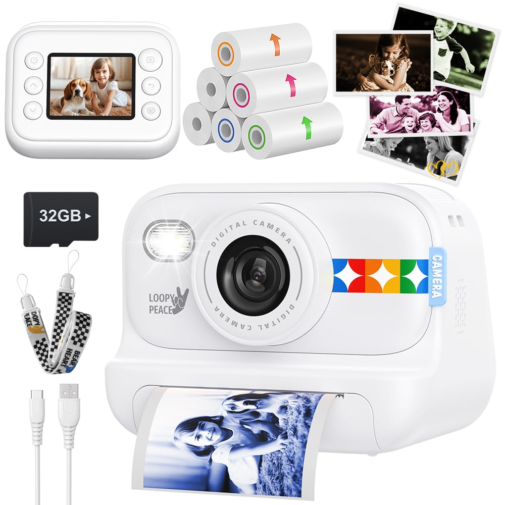 orantronx front view white camera shows kid-friendly design and durable build