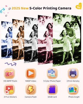 orantronx color prints spread out showing five vibrant color options and fun frames