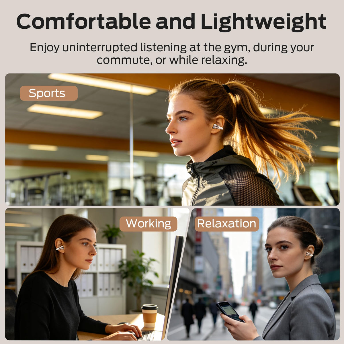 Oraolo Earbuds 32-hour total battery life for extended listening