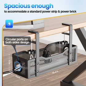 Orapoke clamp close-up with anti-scratch pad protecting desk surface