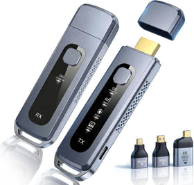 Oravins front view of transmitter and receiver showing compact design and portability