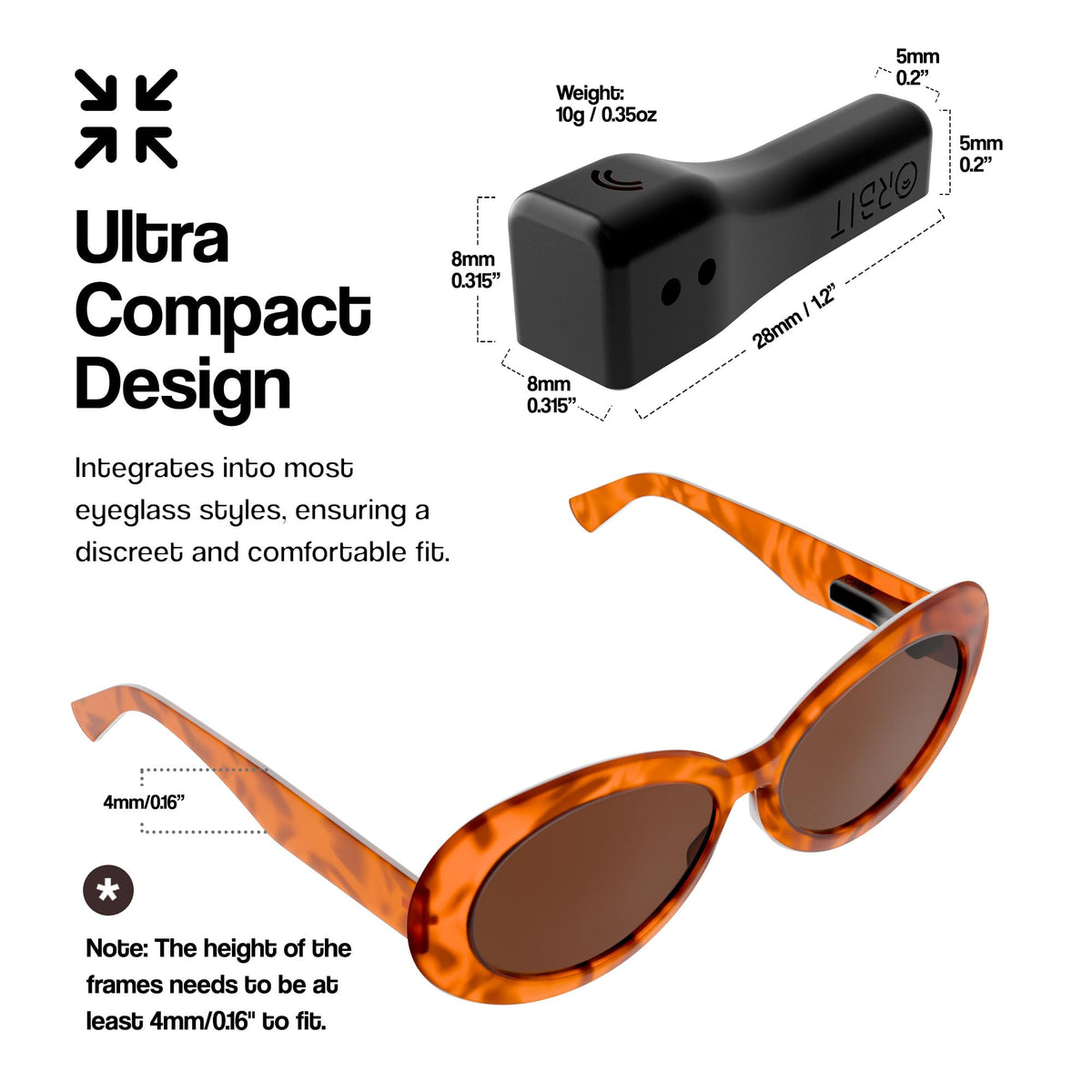 ORBIT speaker and button detail highlighting audible find benefit