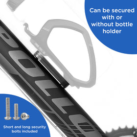 ORBIT Velo installed in a bottle cage showing secure fit and hidden tracking benefit