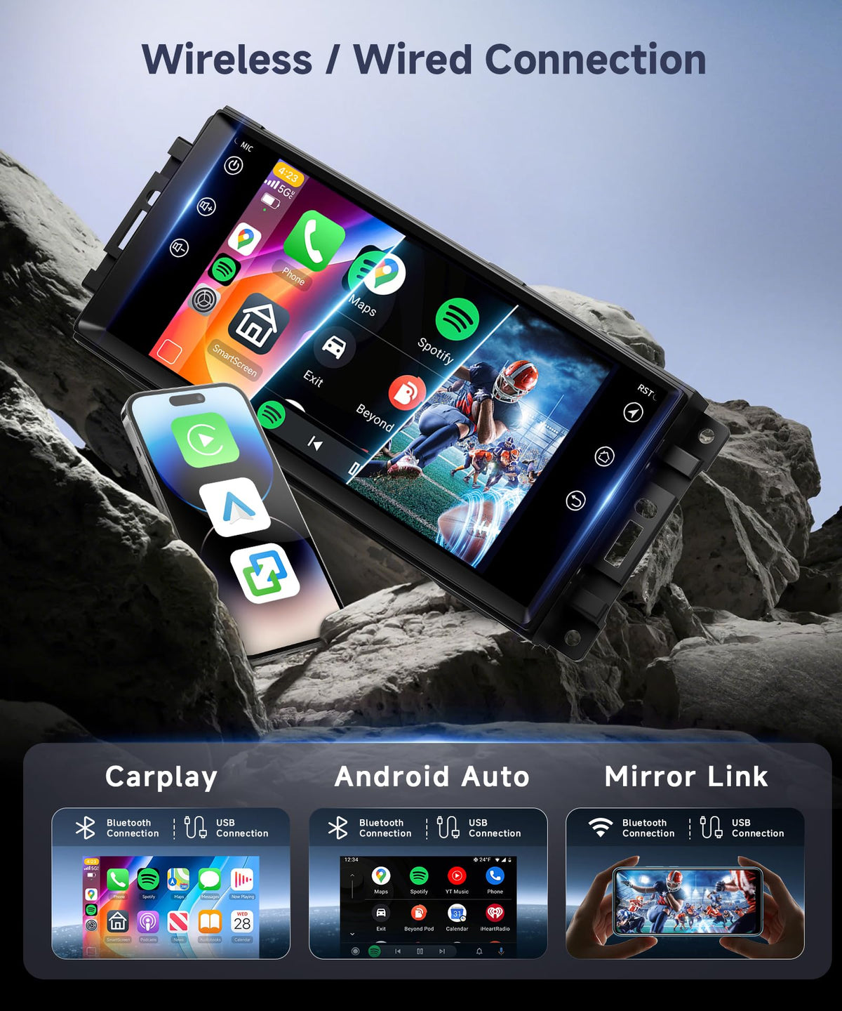 Orderich GPS navigation with offline maps and built-in WiFi connectivity