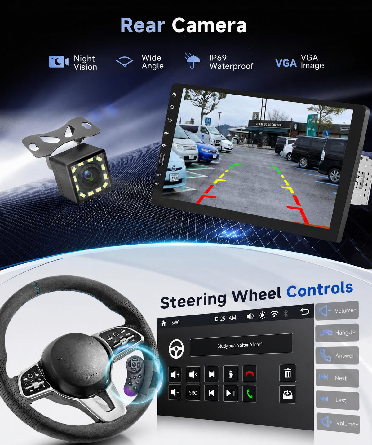 Orderich Bluetooth and FM radio deliver clear calls and real-time traffic updates.